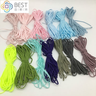 Căng mềm Dây đàn hồi phẳng Mặt nạ dùng một lần Vòng đeo tai đầy màu sắc 3,5 mm 5 mm